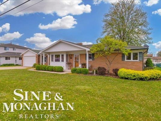 Attached, Backyard, Detached Garage, Exterior, Facade, Brick Facade, Ranch