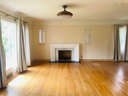 Empty room, Fireplace, Interior, Wood Texture Flooring