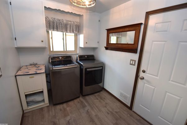 Interior, Washer, Wood Texture Flooring