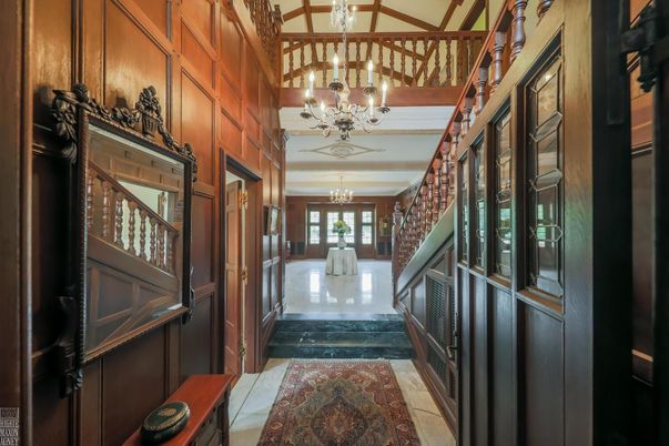 Chandelier, Interior, Wooden Walls