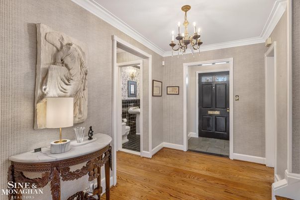 Bathroom, Chandelier, Interior, Wood Texture Flooring