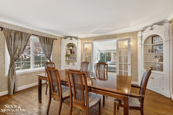 Dining room, Interior, Wood Texture Flooring