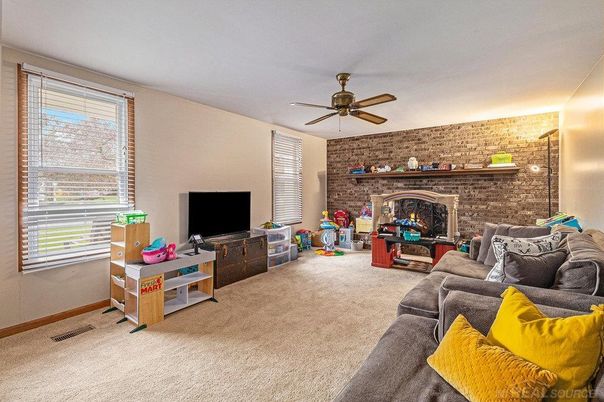 Interior, Living room, Stone Walls