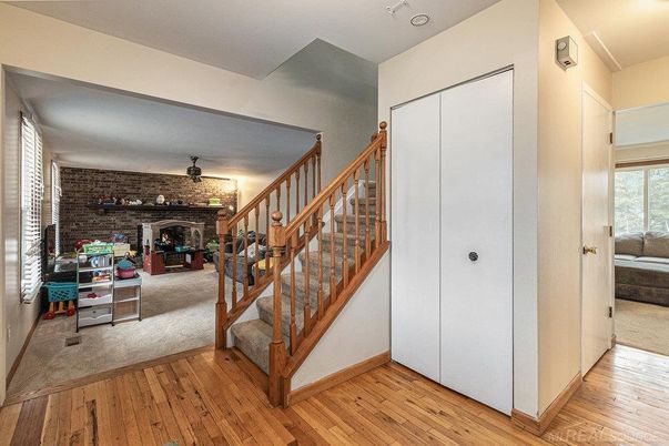 Fireplace, Interior, Stone Walls, Wood Texture Flooring