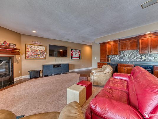 Fireplace, Interior, Living room, Recessed Lighting