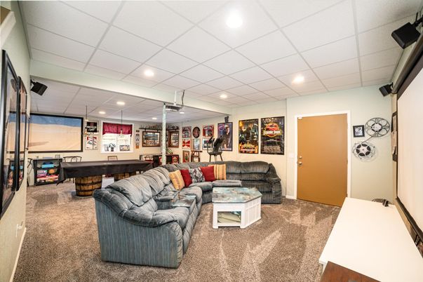 Interior, Living room, Recessed Lighting