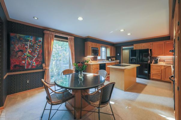 Dining room, Interior, Kitchen, Recessed Lighting