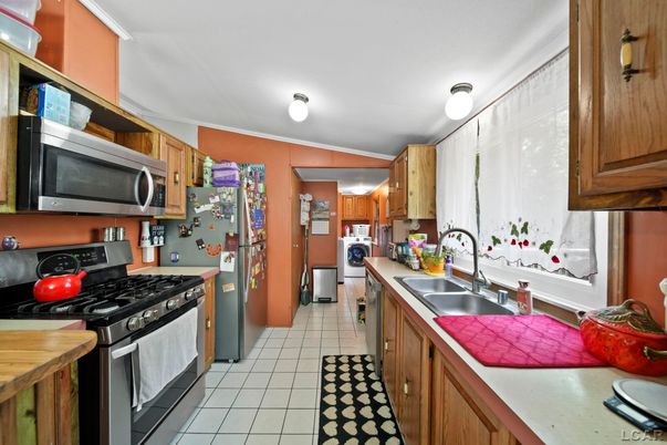 Interior, Kitchen, Stainless Steel Appliances, Tile Countertops
