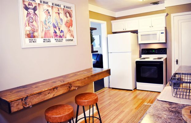 Interior, Kitchen, Wood Texture Flooring