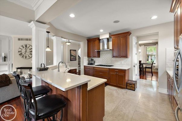Dining room, Interior, Kitchen, Pendant Lights, Recessed Lighting