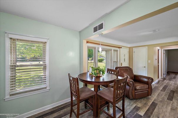 Dining room, Interior, Wood Texture Flooring