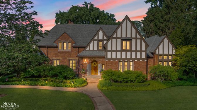 Exterior, Facade, Brick Facade, Tudor Revival