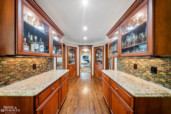 Interior, Recessed Lighting, Stone Walls, Wood Texture Flooring