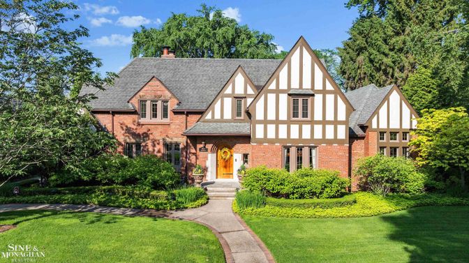 Exterior, Facade, Brick Facade, Tudor Revival