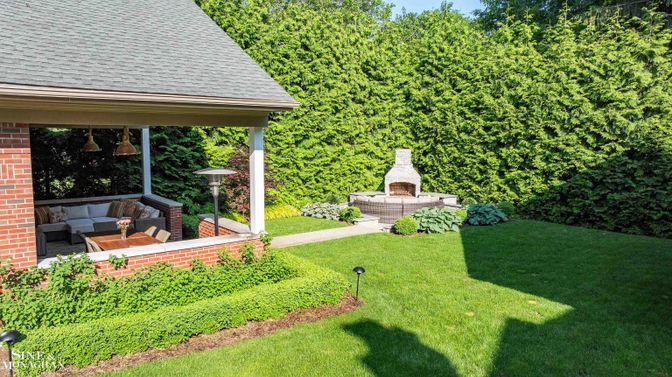 Backyard, Exterior, Fireplace