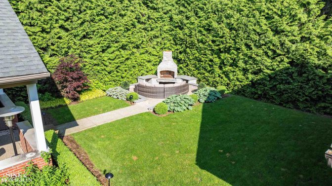 Backyard, Exterior, Fireplace