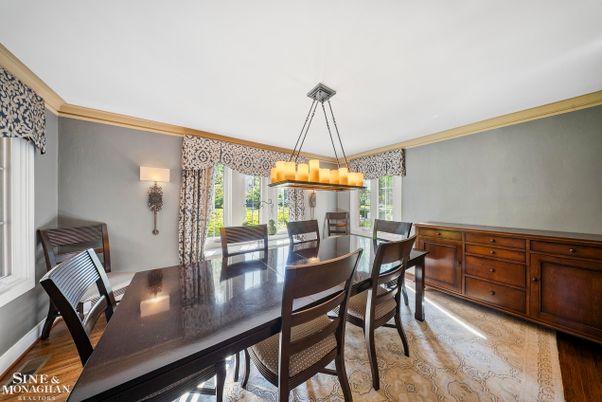 Chandelier, Dining room, Interior, Wood Texture Flooring
