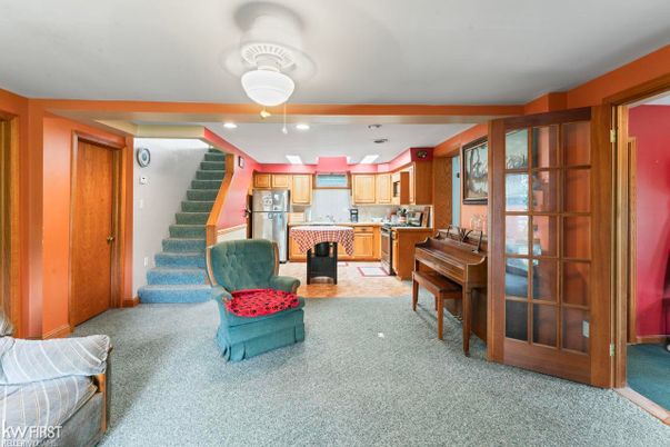 Interior, Kitchen, Piano, Recessed Lighting, Stainless Steel Appliances