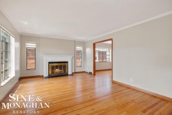 Empty room, Fireplace, Interior, Wood Texture Flooring