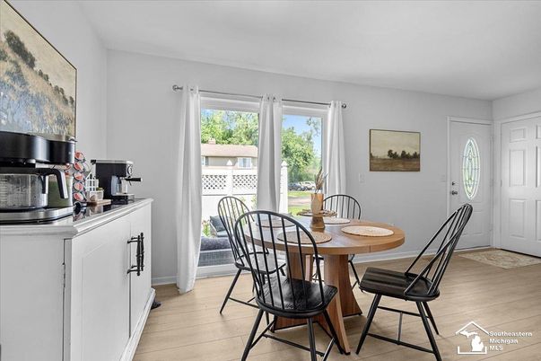 Dining room, Interior, Wood Texture Flooring