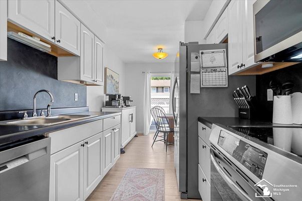 Interior, Kitchen, Wood Texture Flooring
