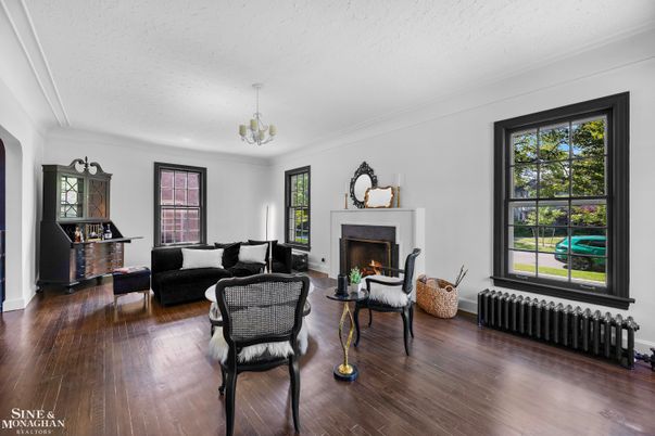 Chandelier, Fireplace, Interior, Living room, Wood Texture Flooring