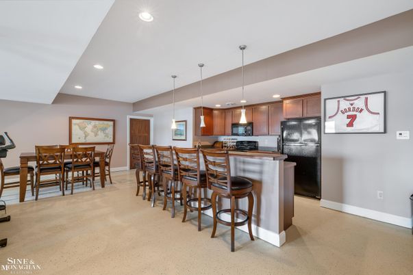 Dining room, Interior, Kitchen, Pendant Lights, Recessed Lighting