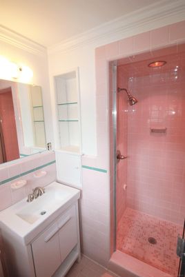 Bathroom, Glass Shower, Interior, Tile Countertops