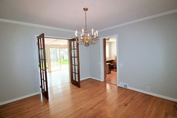 Chandelier, Empty room, Interior, Wood Texture Flooring