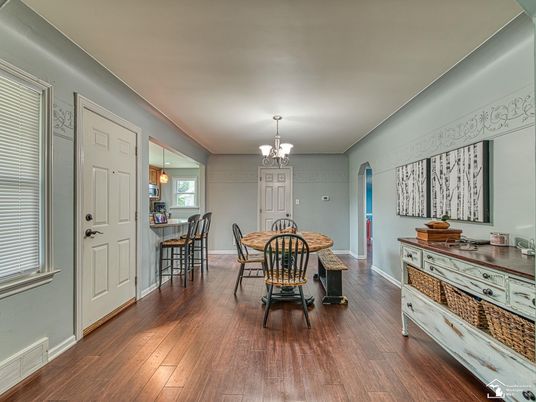 Chandelier, Dining room, Interior, Wood Texture Flooring