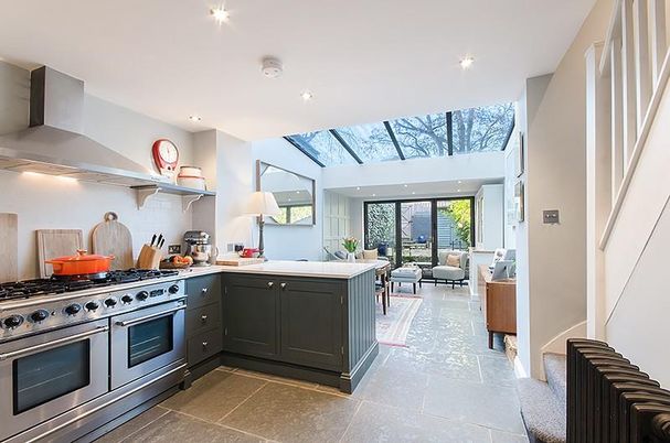 Interior, Kitchen, Living room, Recessed Lighting, Stainless Steel Appliances