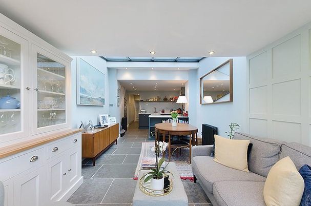 Dining room, Interior, Kitchen, Living room, Recessed Lighting
