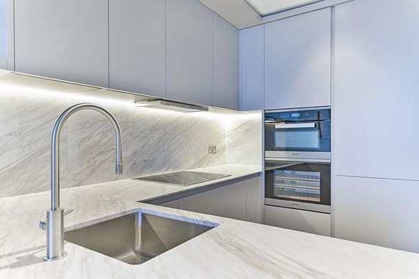 Interior, Kitchen, Marble Walls