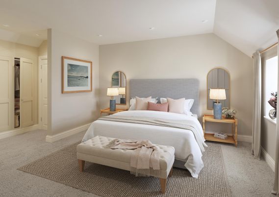 Bedroom, Interior, Recessed Lighting
