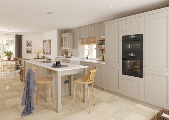 Dining room, Interior, Kitchen, Recessed Lighting