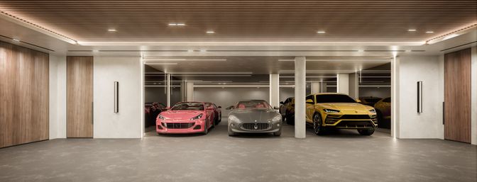 Garage, Interior, Recessed Lighting