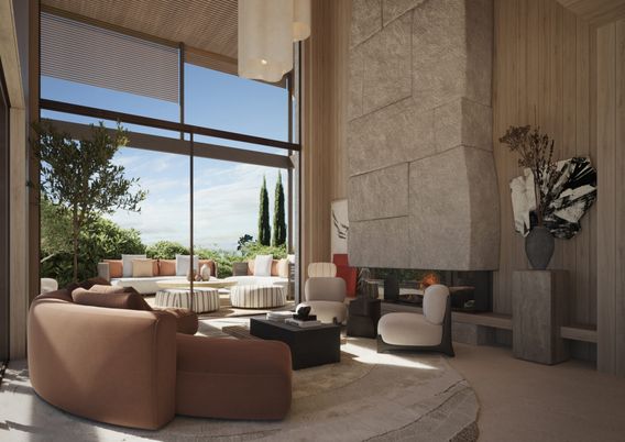 Fireplace, Interior, Living room, Stone Walls