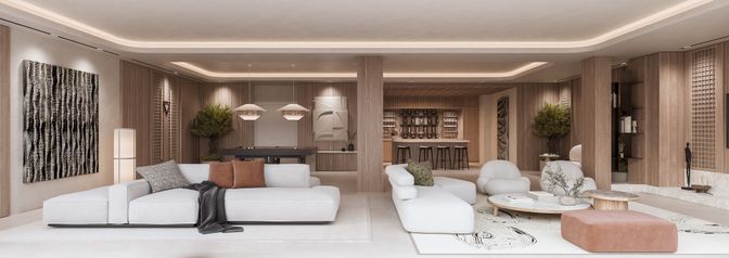 Interior, Living room, Pendant Lights, Recessed Lighting