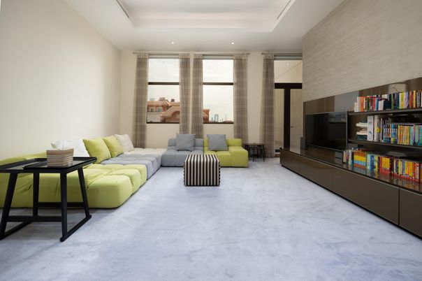 Interior, Living room, Recessed Lighting