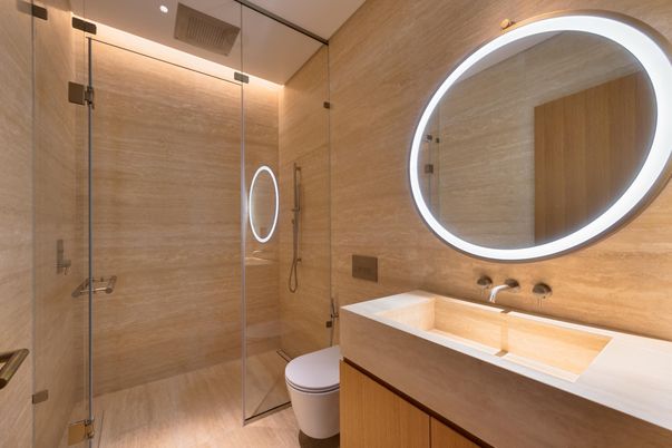 Bathroom, Glass Shower, Interior