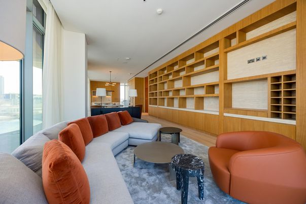 Interior, Living room, Pendant Lights, Wood Texture Flooring
