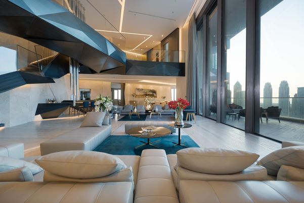 Dining room, Interior, Living room, Recessed Lighting, Wood Texture Flooring