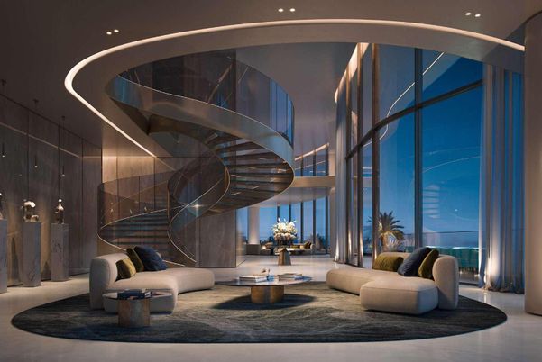 Interior, Living room, Recessed Lighting, Wooden Walls