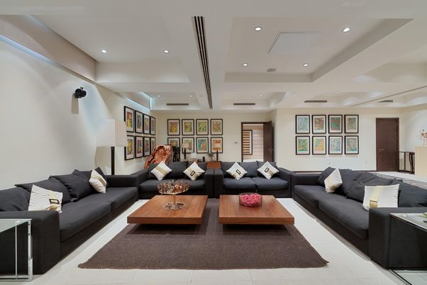 Interior, Living room, Recessed Lighting