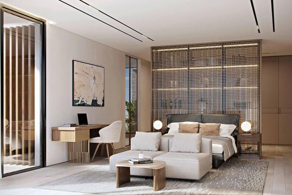 Bedroom, Home Office, Interior, Wood Texture Flooring