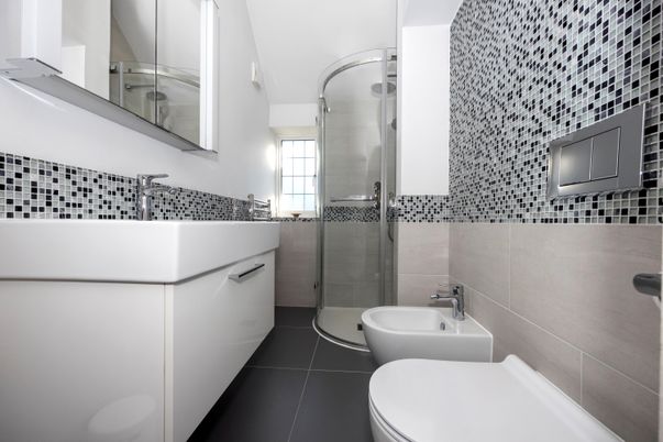 Bathroom, Glass Shower, Interior