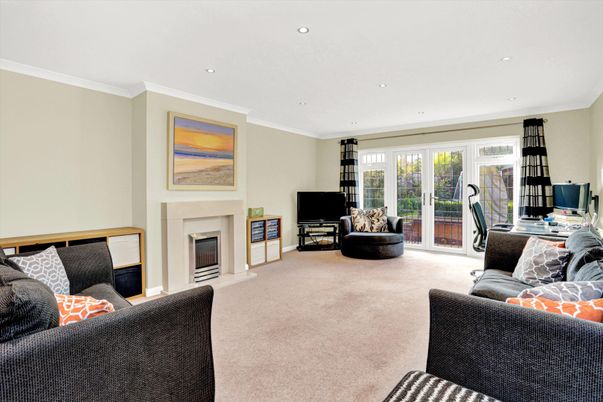 Fireplace, Home Office, Interior, Living room, Recessed Lighting