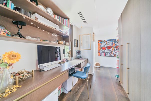 Home Office, Interior, Wood Texture Flooring
