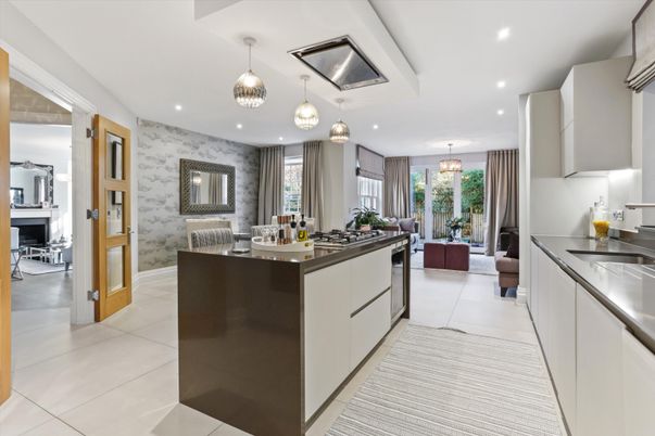 Dining room, Interior, Kitchen, Pendant Lights, Recessed Lighting