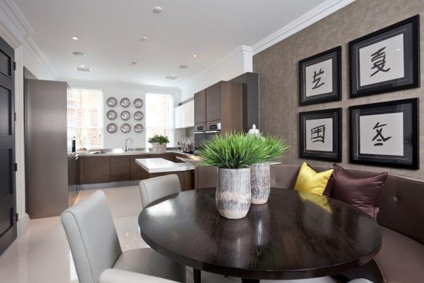 Dining room, Interior, Kitchen, Recessed Lighting, Stainless Steel Appliances